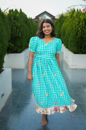 Mul cotton gingham dress