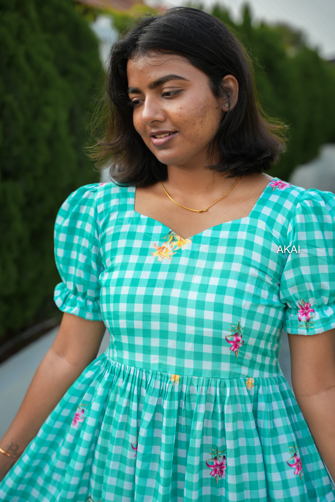 Mul cotton gingham dress