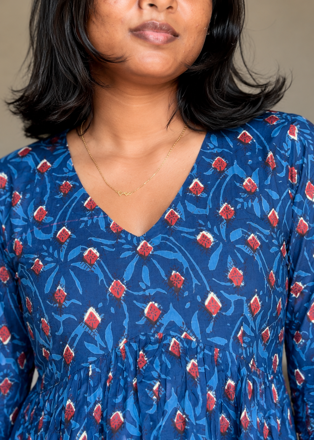 ADHI - Blue Cotton dress