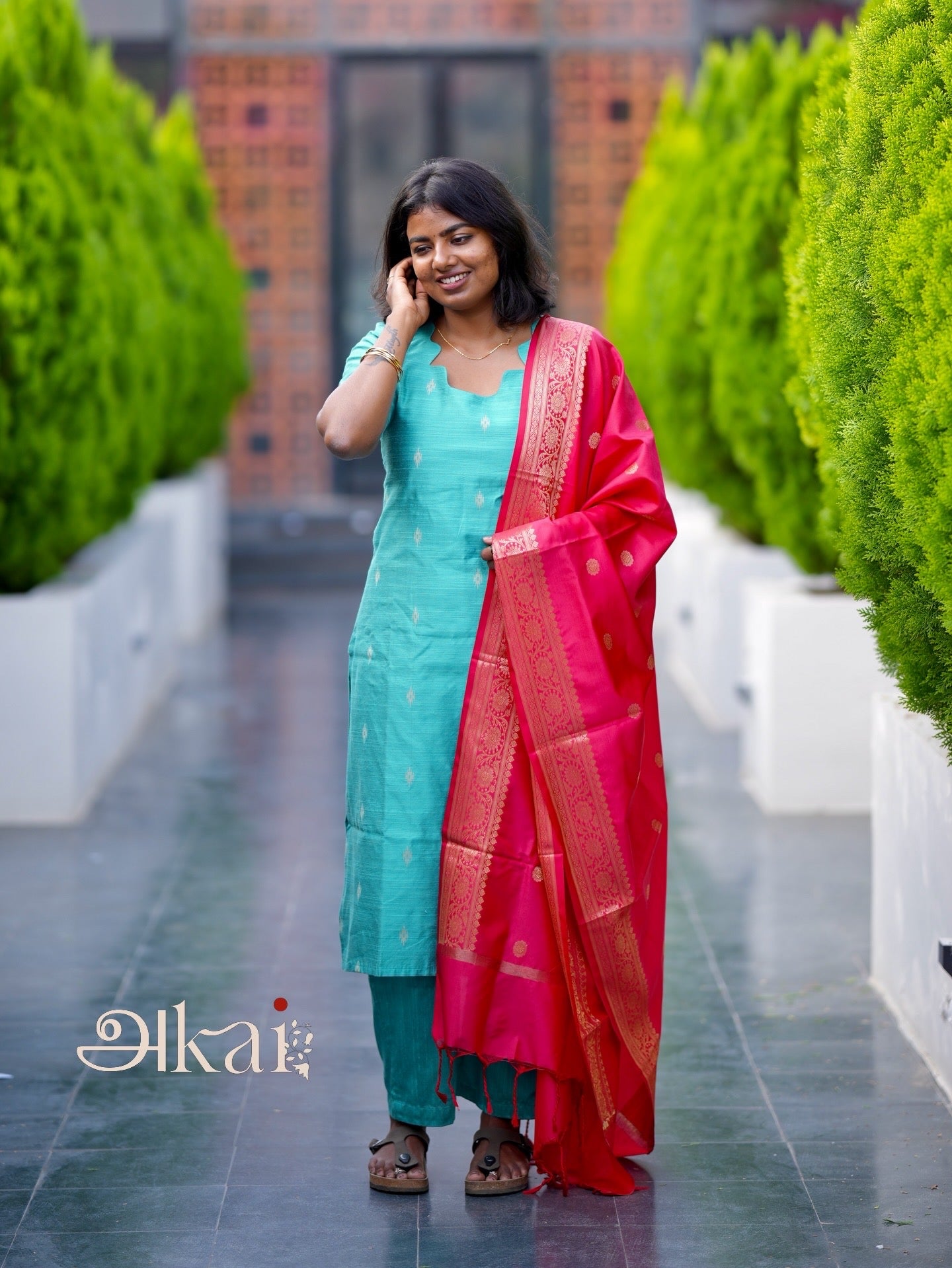 FIRANGIPANI - raw silk set
