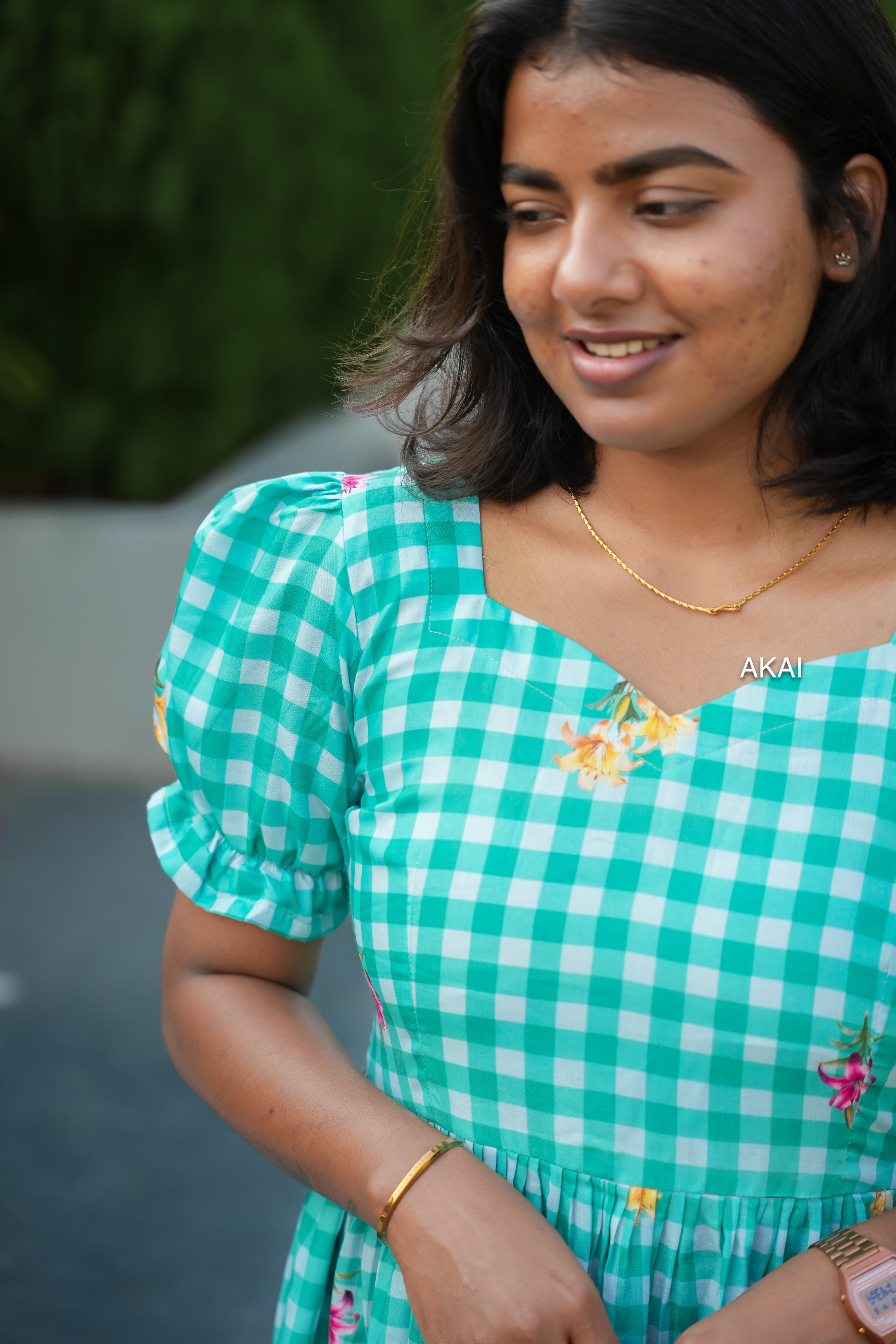 Mul cotton gingham dress