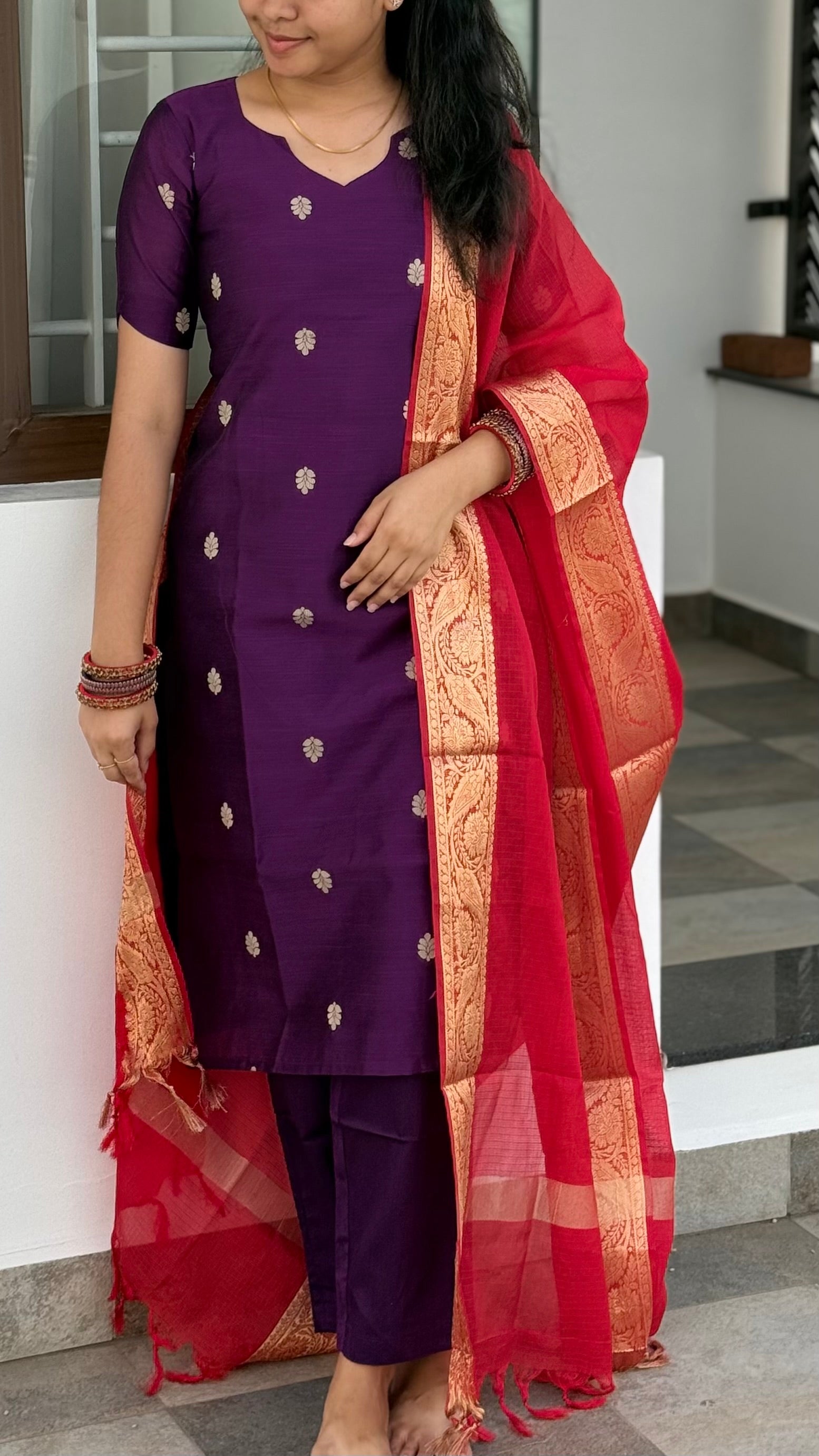 Raw silk set