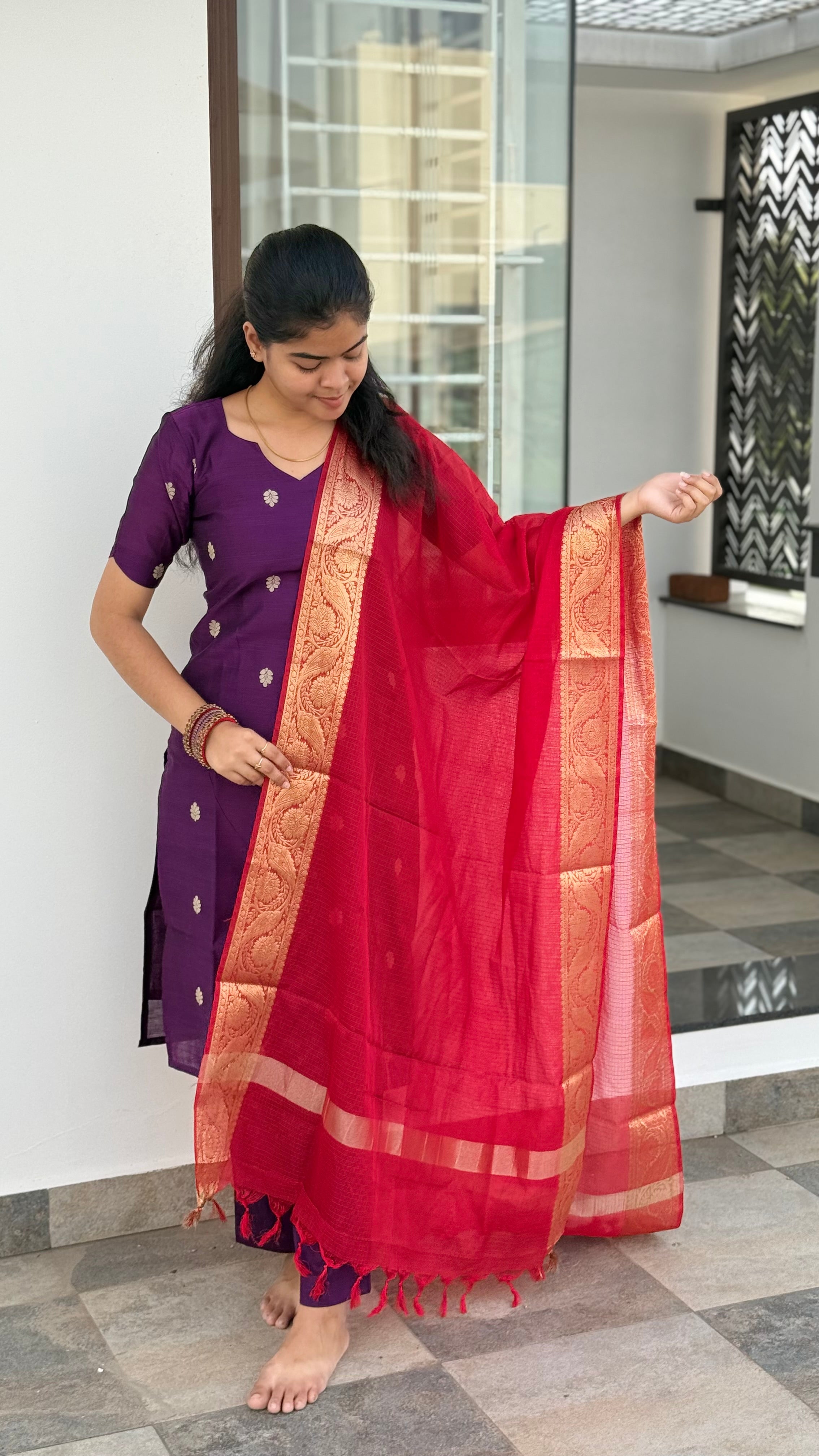 Raw silk set