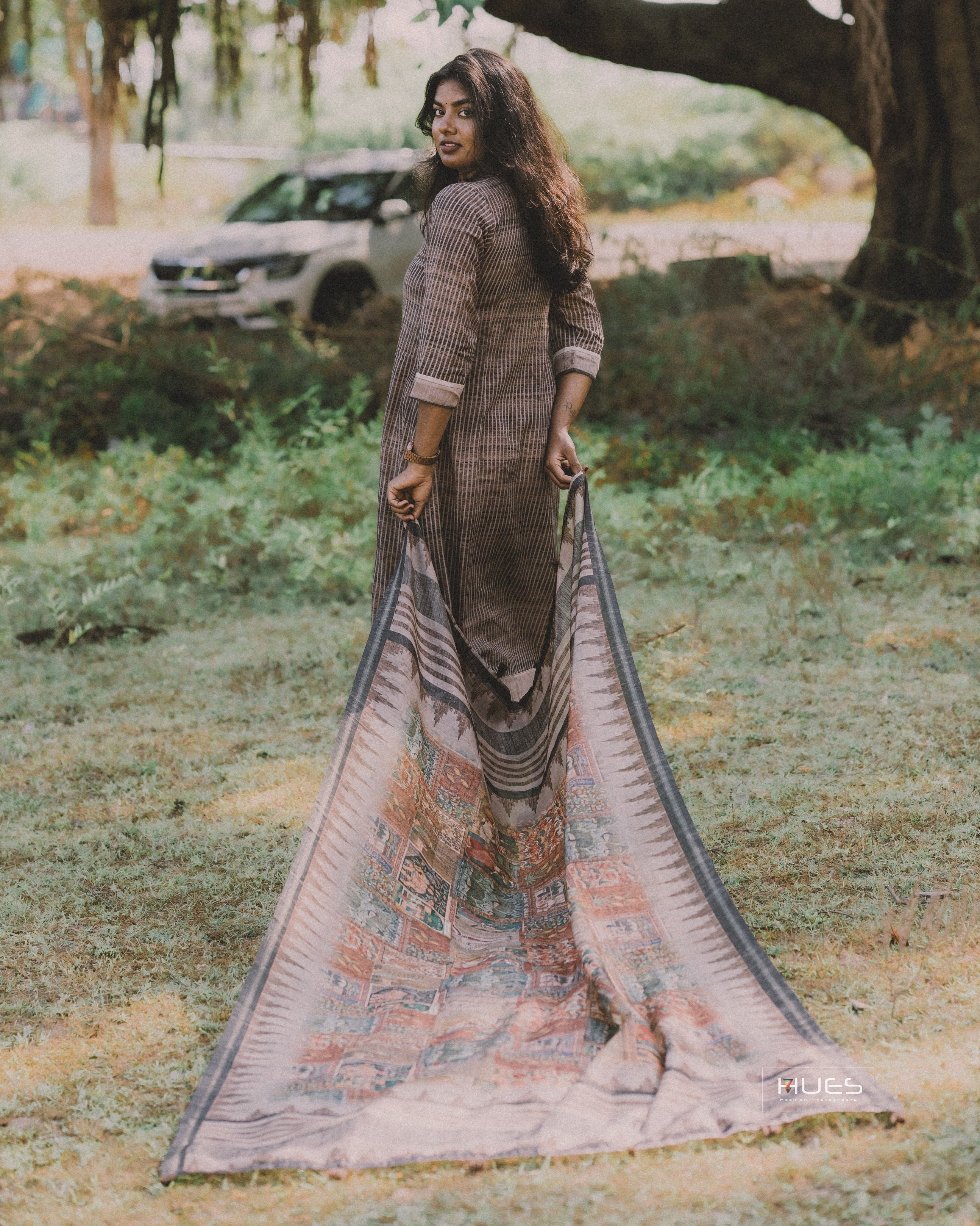 Mughal Dupatta Set Brown