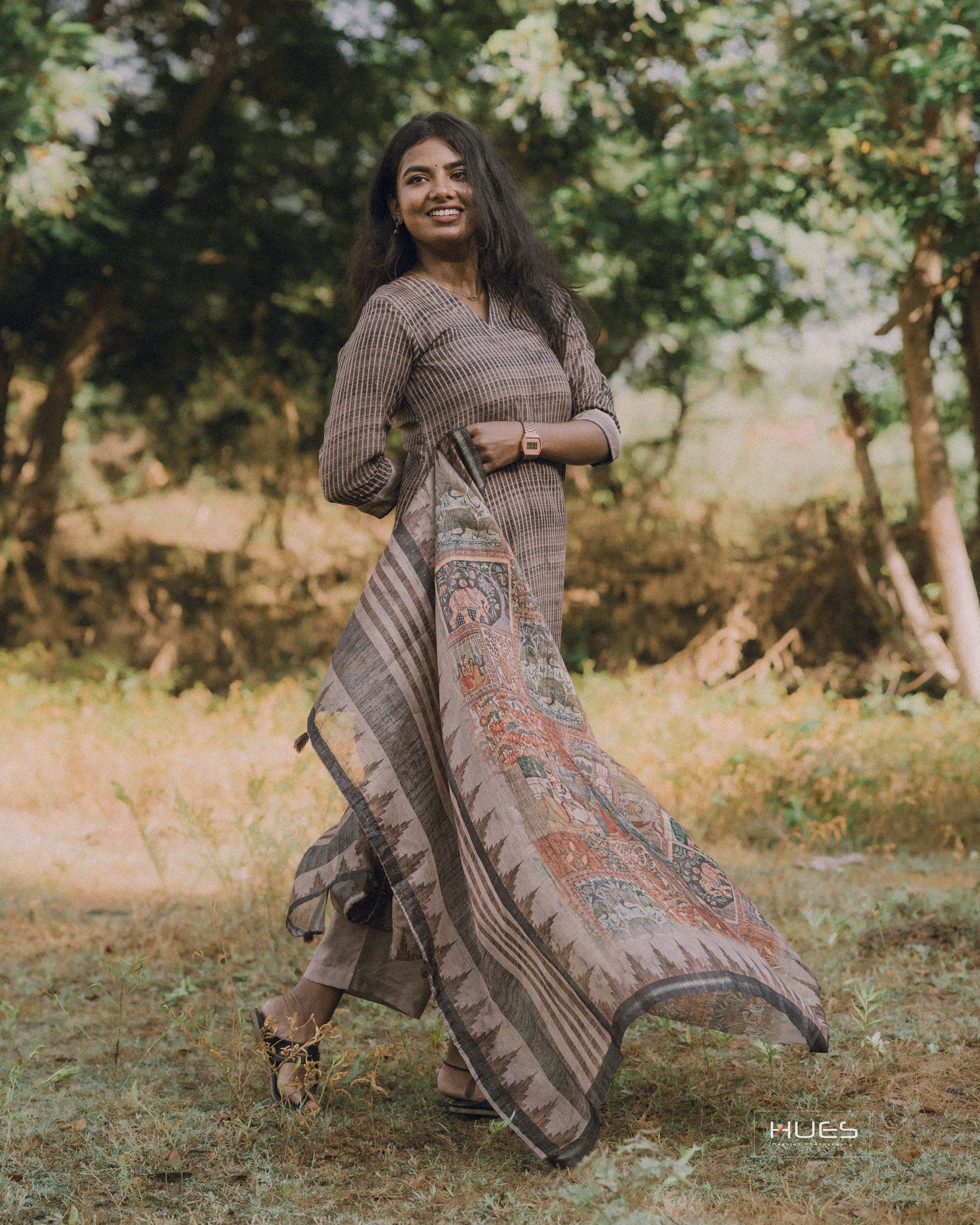 Mughal Dupatta Set Brown