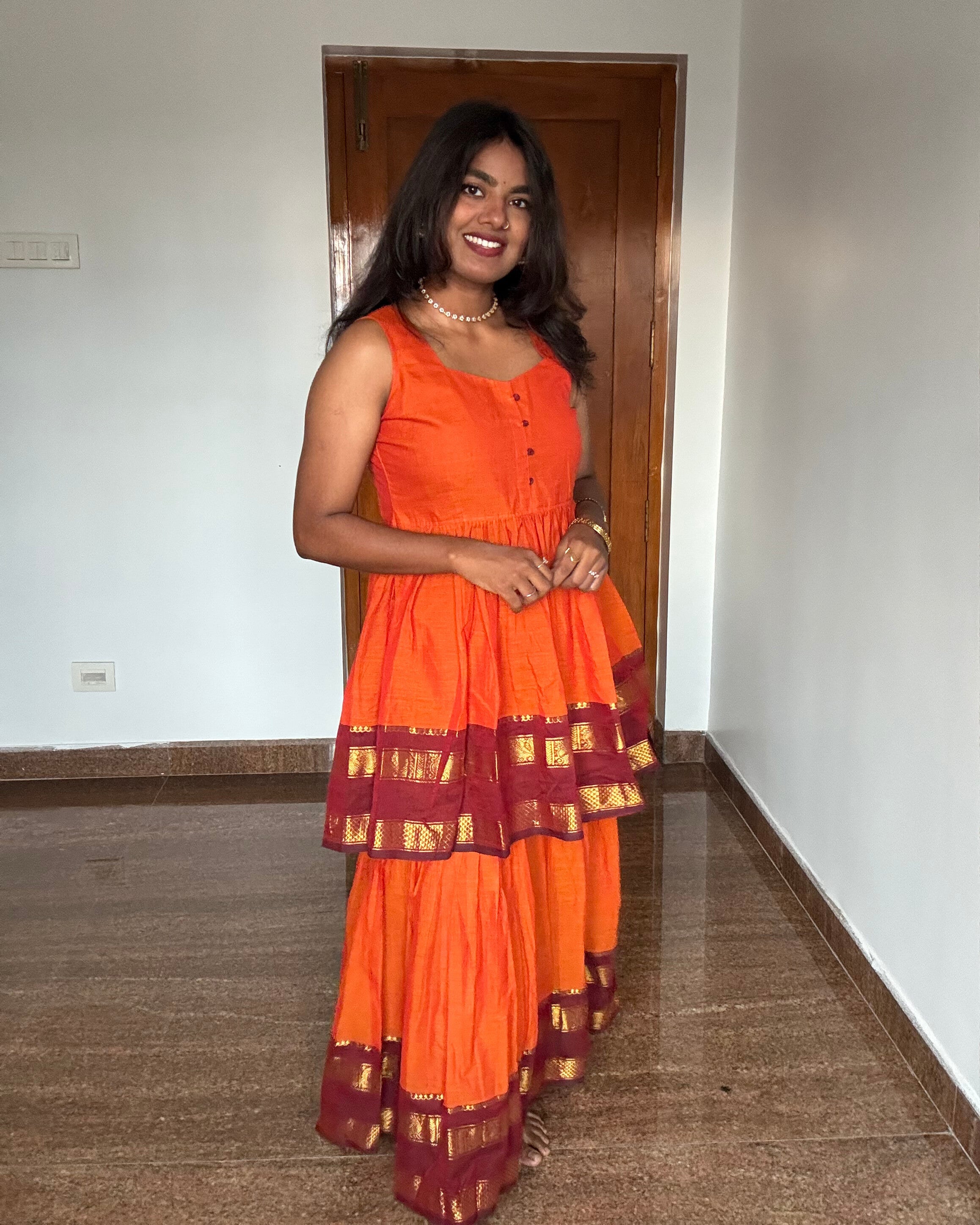 Kanchi Cotton Set Orange