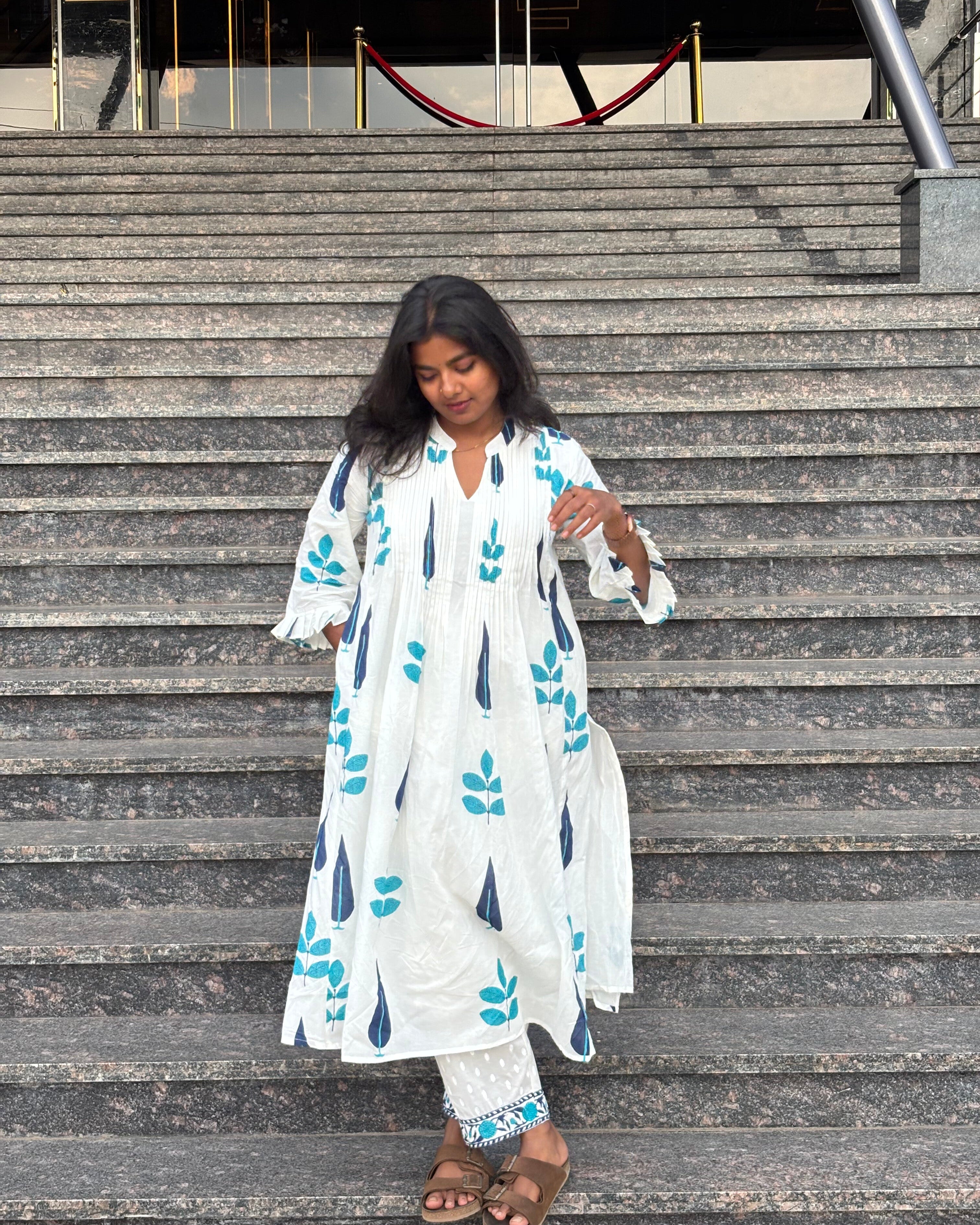 Jaipur White 2pc Set