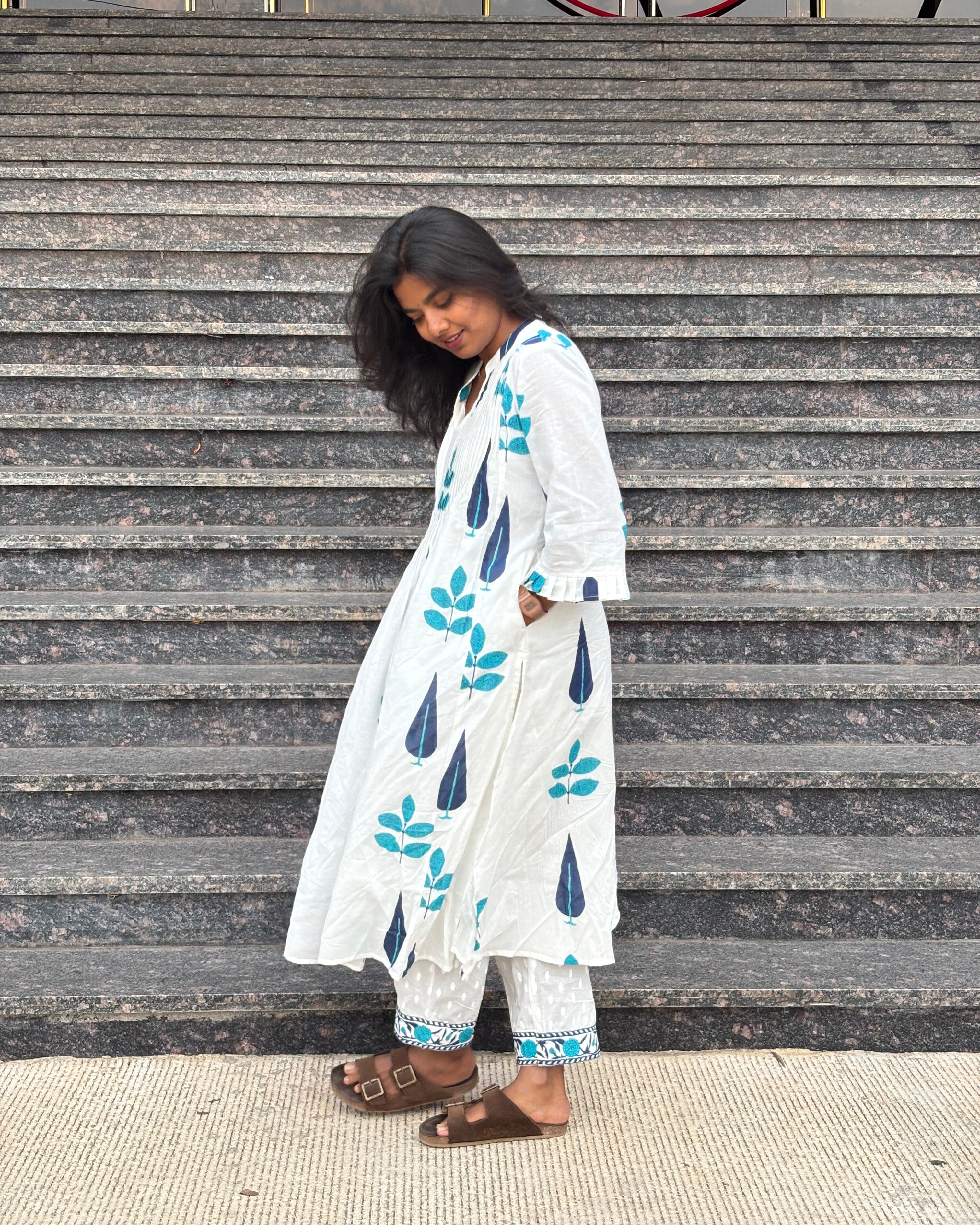 Jaipur White 2pc Set