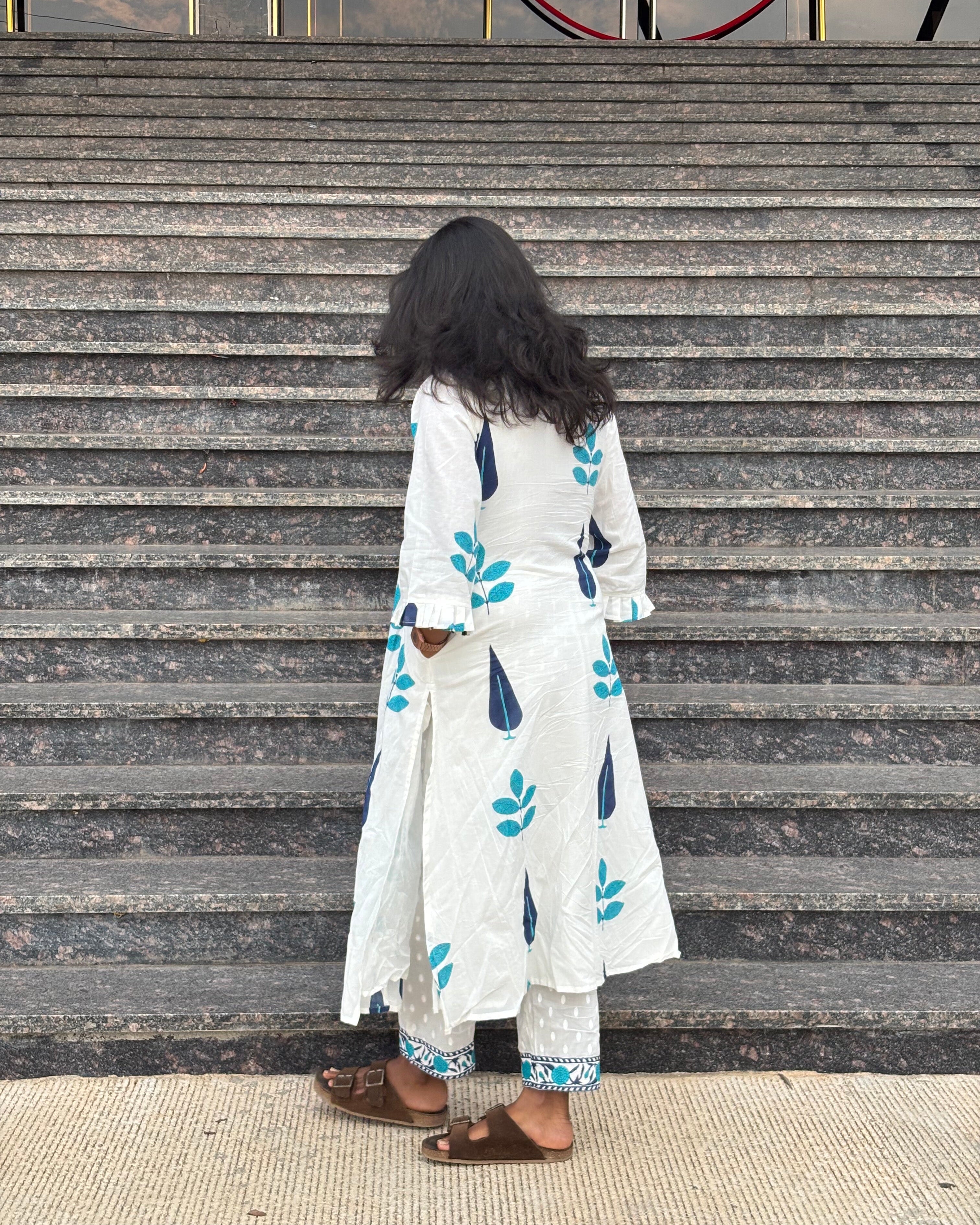 Jaipur White 2pc Set