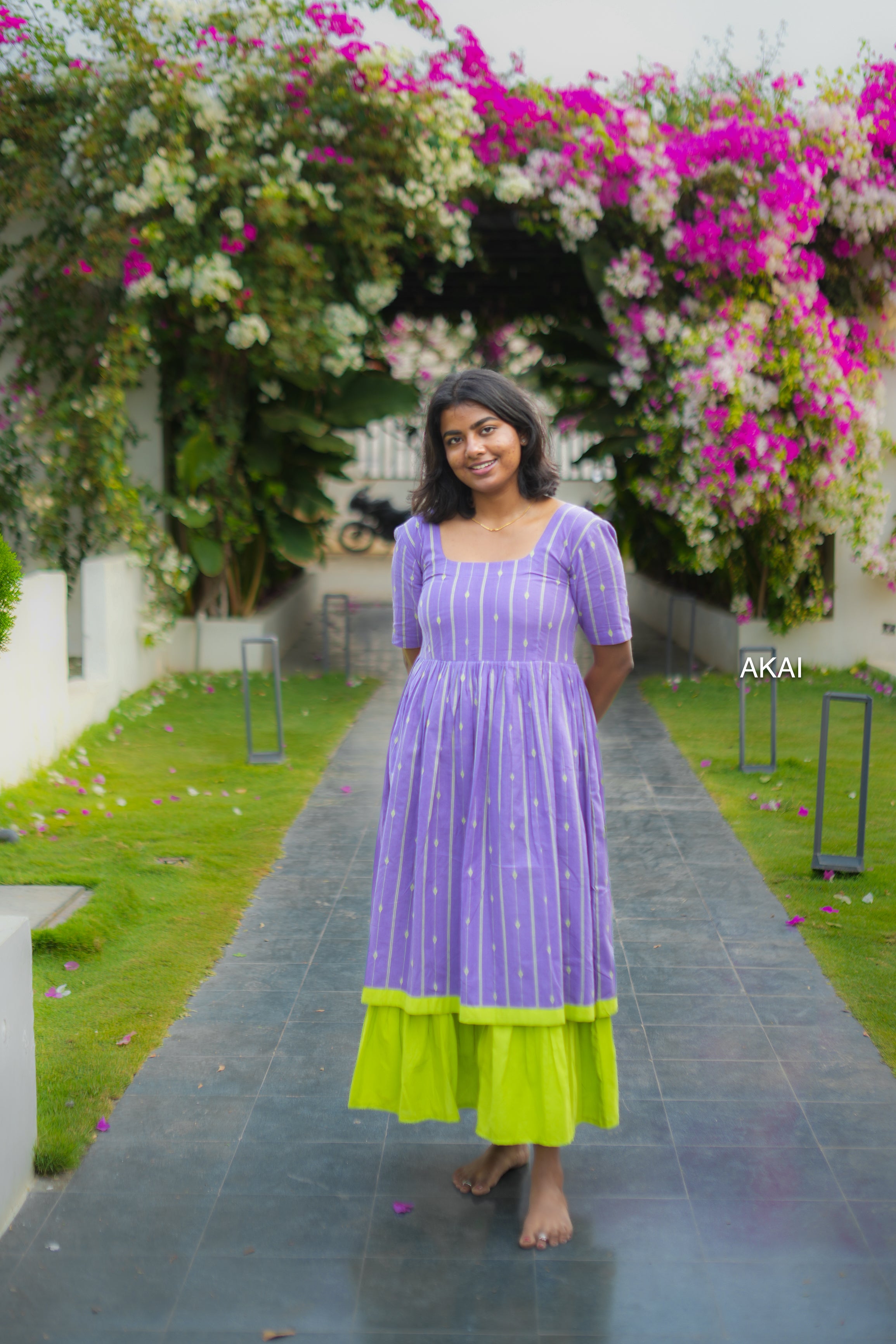 Handloom layer dress