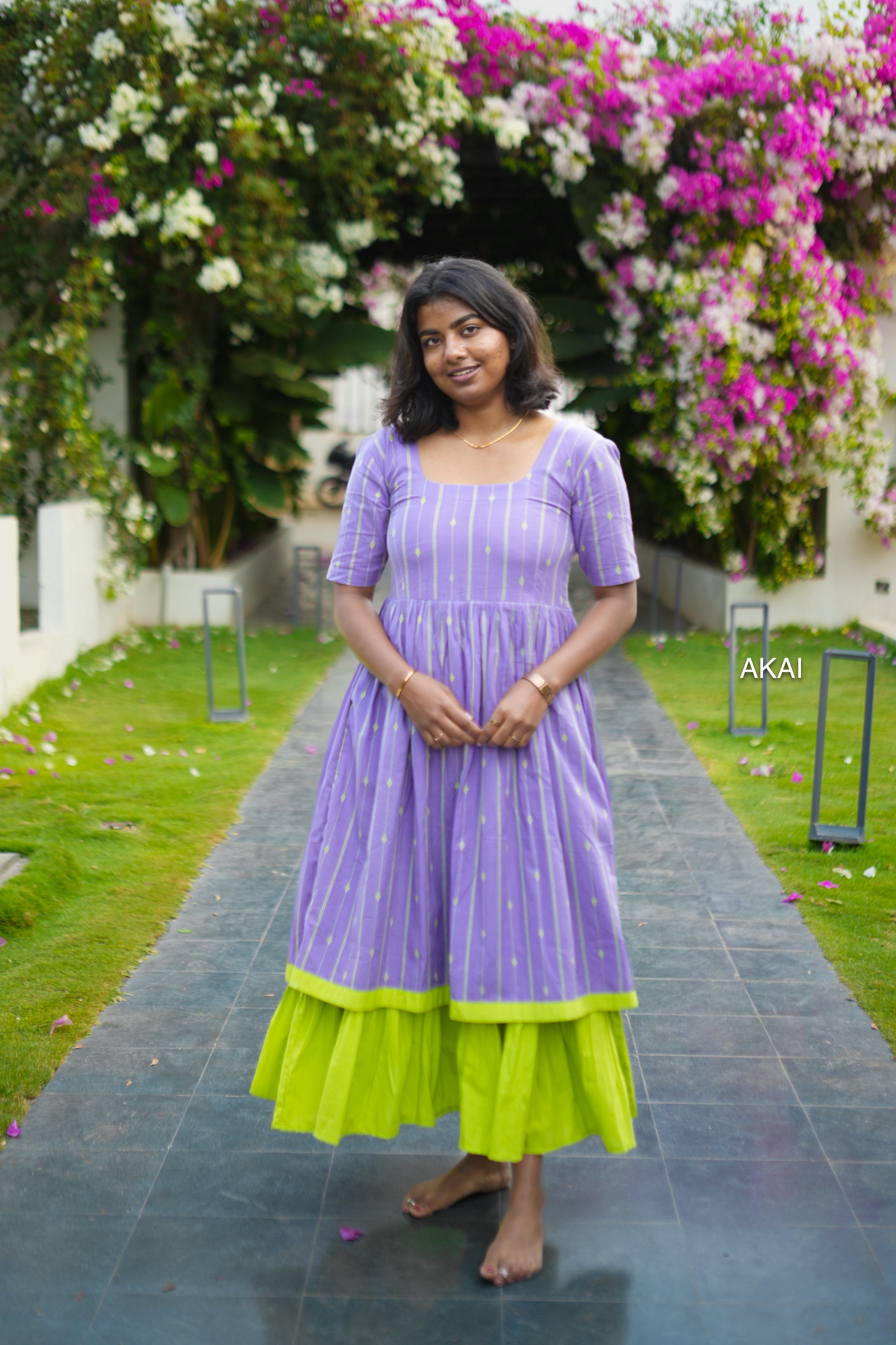 Handloom layer dress