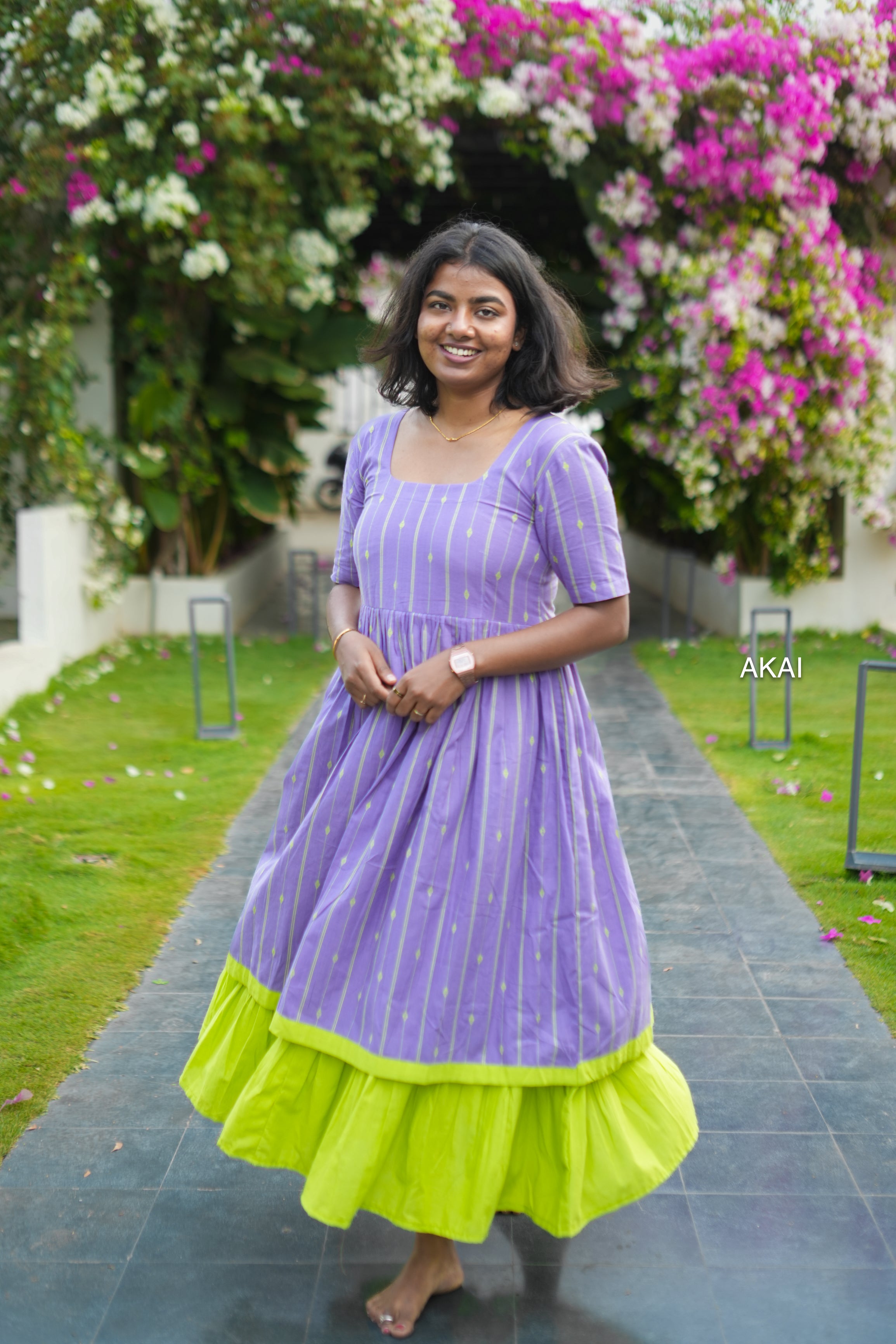Handloom layer dress