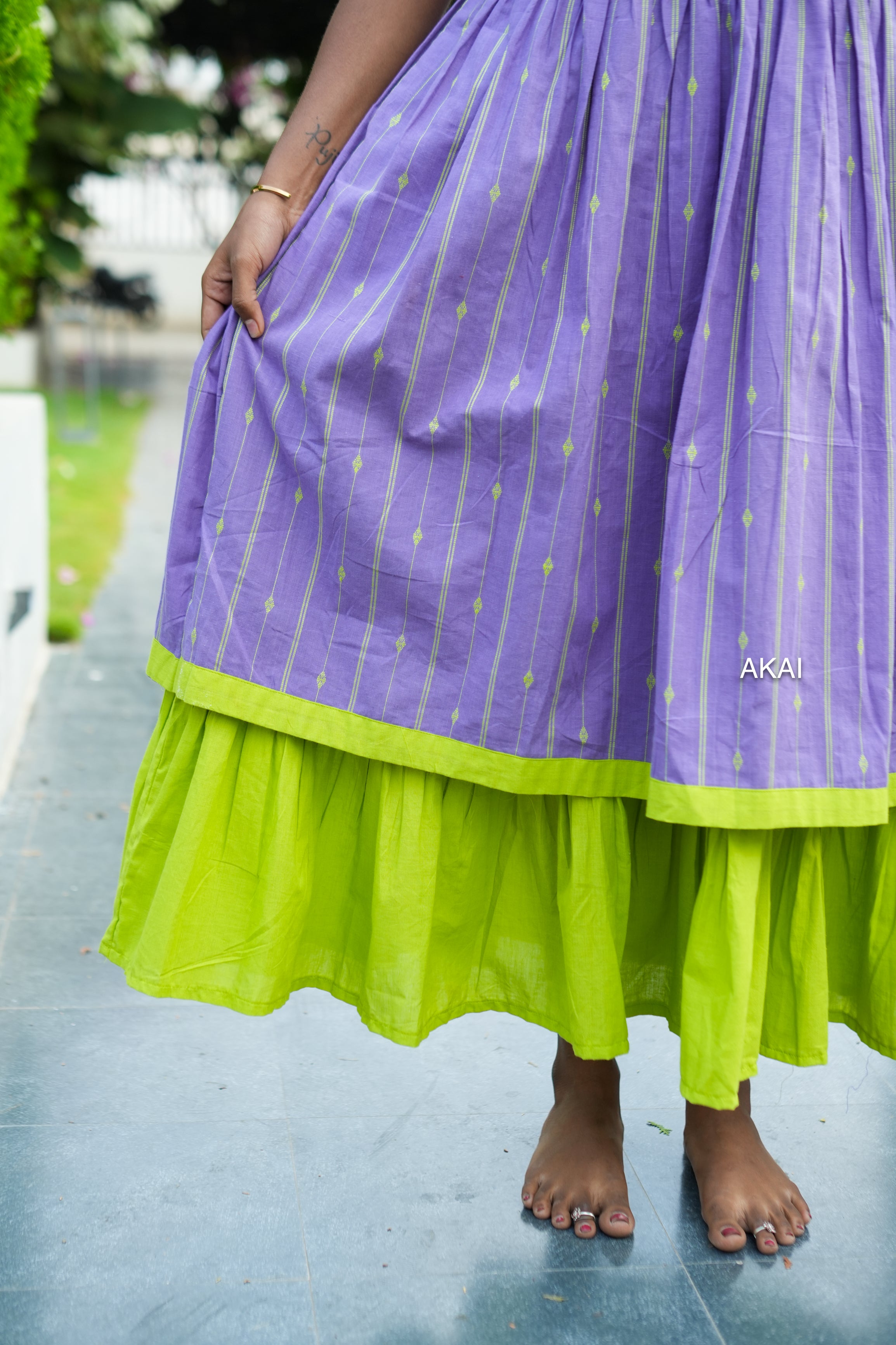 Handloom layer dress